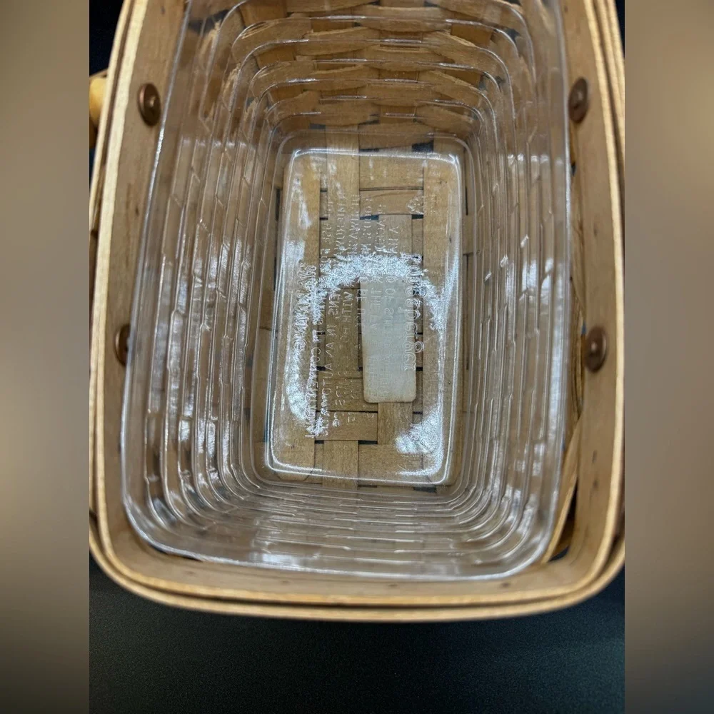 VTG 2004 Longaberger Little Market Set Congratulations 10” retired Basket